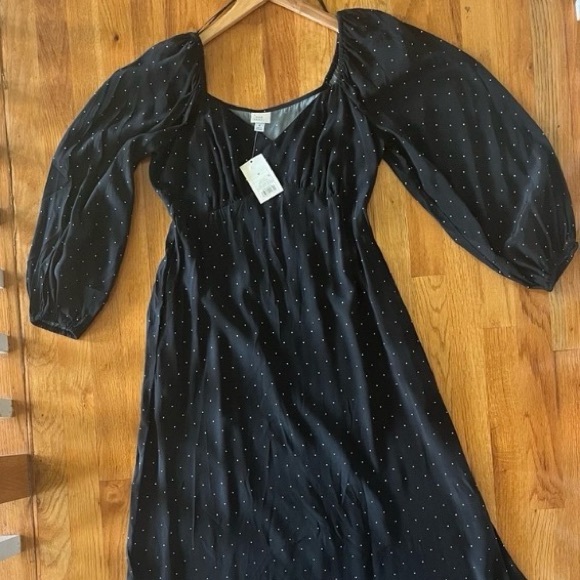 a new day Black and White Polka Dot Long Sleeve Dress - Picture 11 of 12